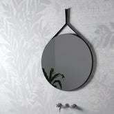 SPECCHIO DA BAGNO TONDO MODELLO ECOPELLE